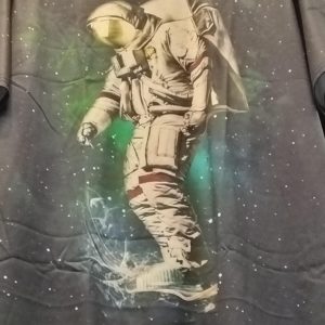 Astronaut On Skateboard Adult Tee