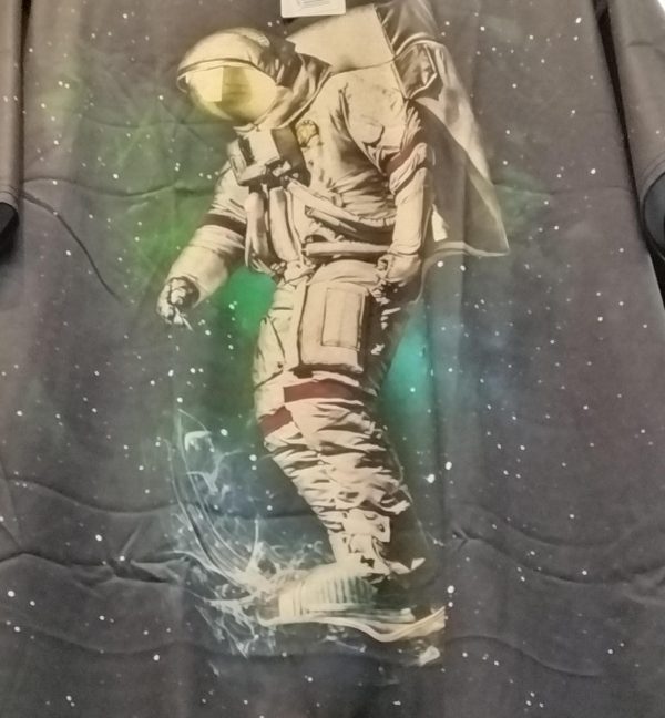Astronaut On Skateboard Adult Tee