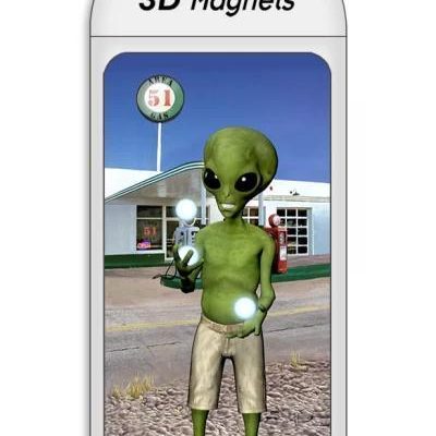 Alien Juggling 3D Magnet