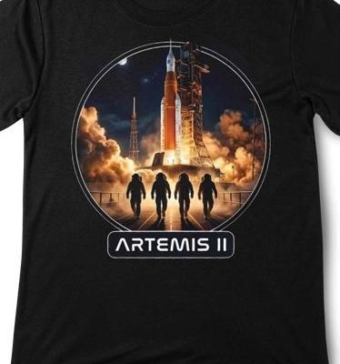 Launch w/Moon Artemis II Adult Tee