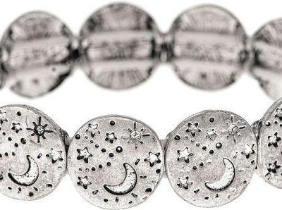 Silver Starry Night Circles Bracelet